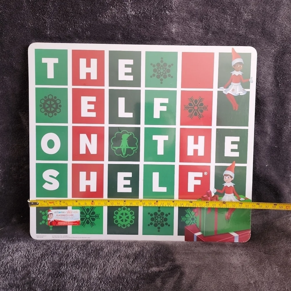 NWT original Elf on the Shelf Christmas Cork Placemat, set of 4